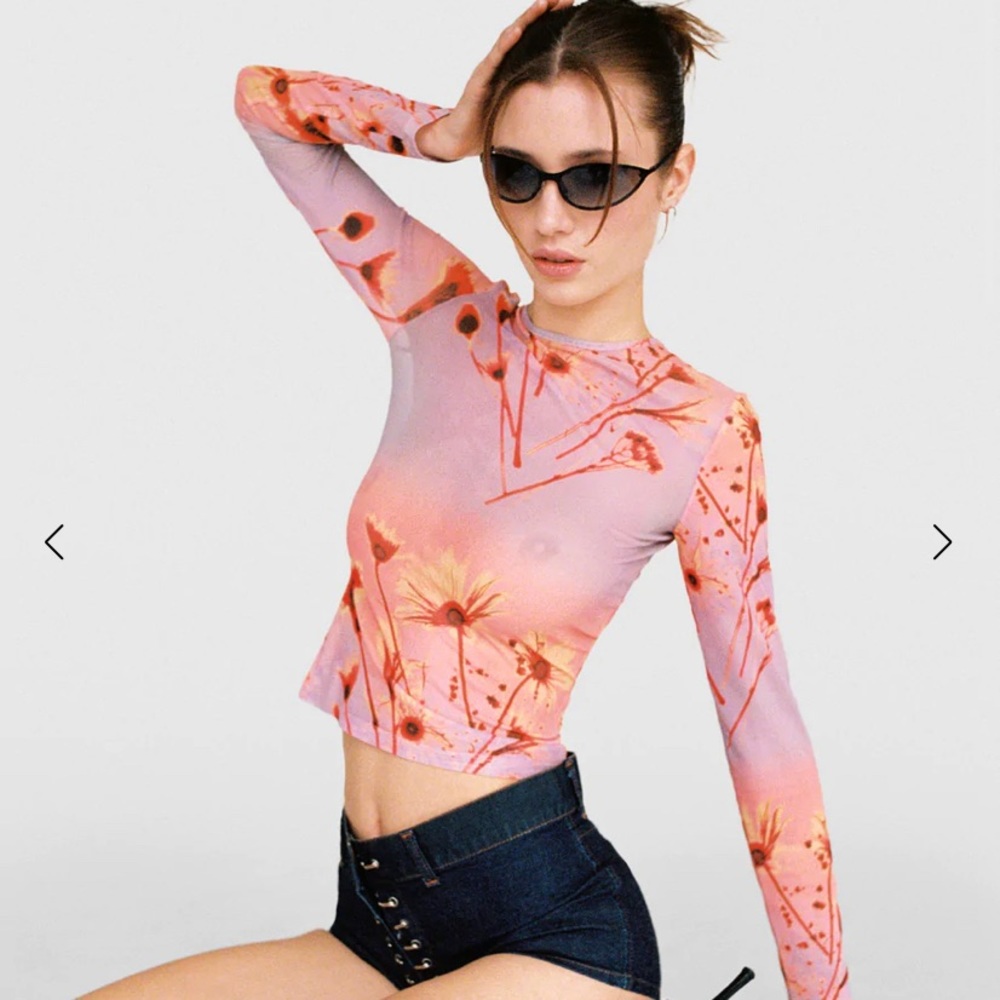 Miaou Mesh Long Sleeve Tee